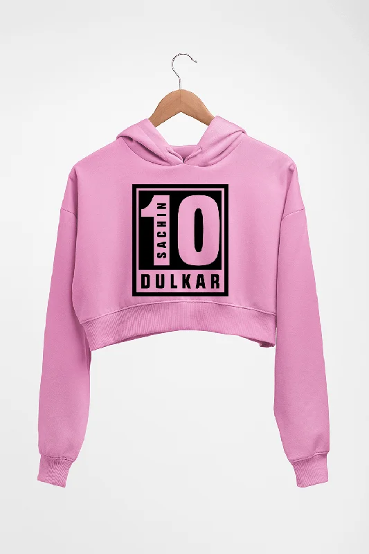 Stock Clearance casual zip-up sweatshirtSachin Tendulkar Crop HOODIE FOR WOMEN