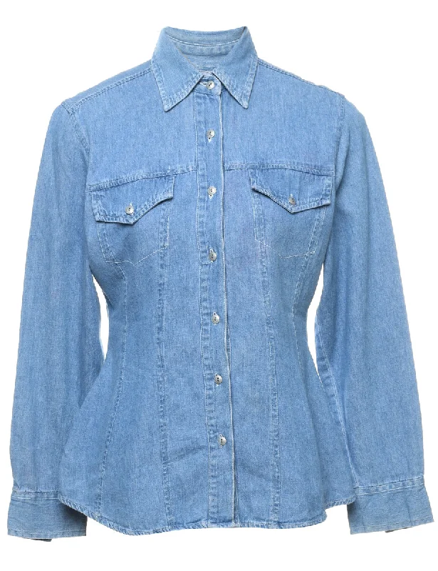 Light Wash Denim Shirt - M