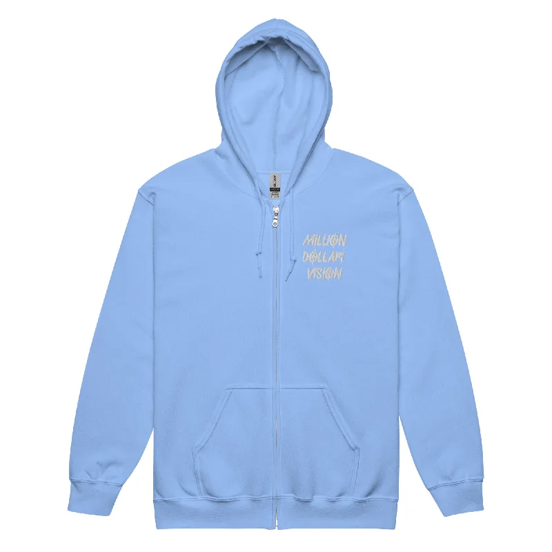 Huge Savings performance hoodie for gymWhite MDV logo zip hoodie