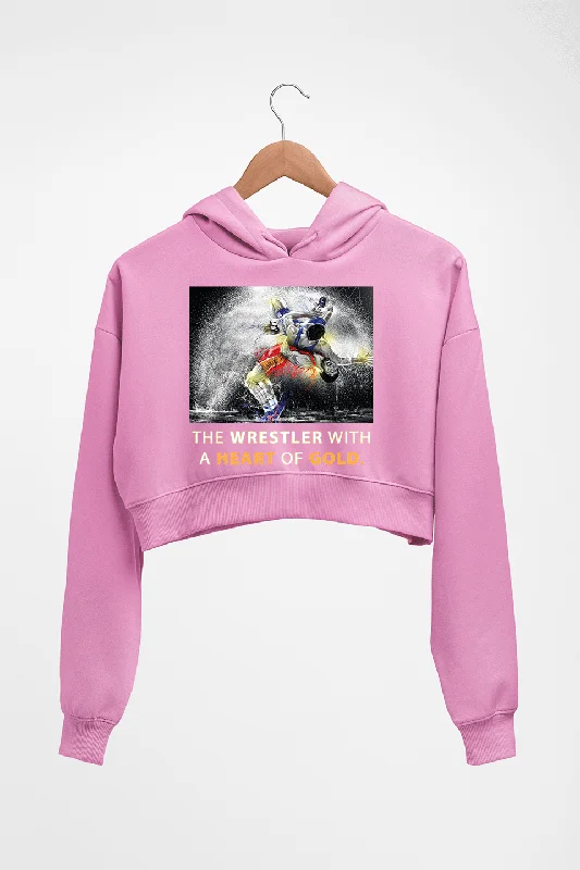 Final Markdown cool graphic hoodieYogeshwar Dutt Crop HOODIE FOR WOMEN