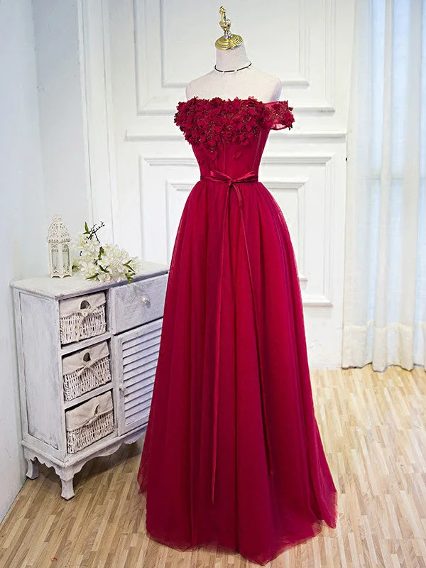Price Rollback Prom Dresses Burgundy Hand-Made Flower Prom Dress/Evening Dress #JKL021 Price Rollback Prom Dresses Burgundy Hand-Made Flower Prom Dress/Evening Dress #JKL021