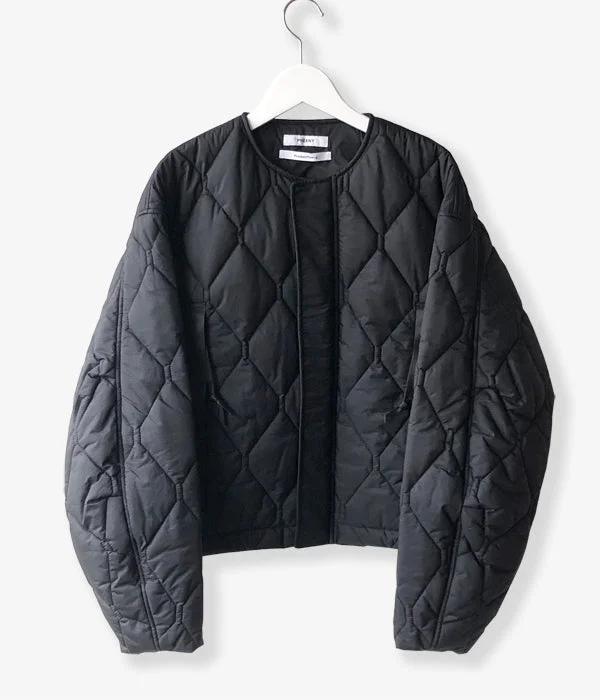 Steals and Deals modern coatPHEENY/PRIMALOFT QUILTING SHORT BLOUSON(BLACK)