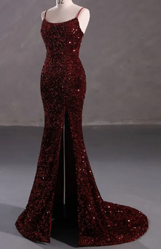 Online Only bodycon dressSlim Burgundy Shimmery Open Back Formal Prom Evening Dress Y4164 Online Only bodycon dressSlim Burgundy Shimmery Open Back Formal Prom Evening Dress Y4164