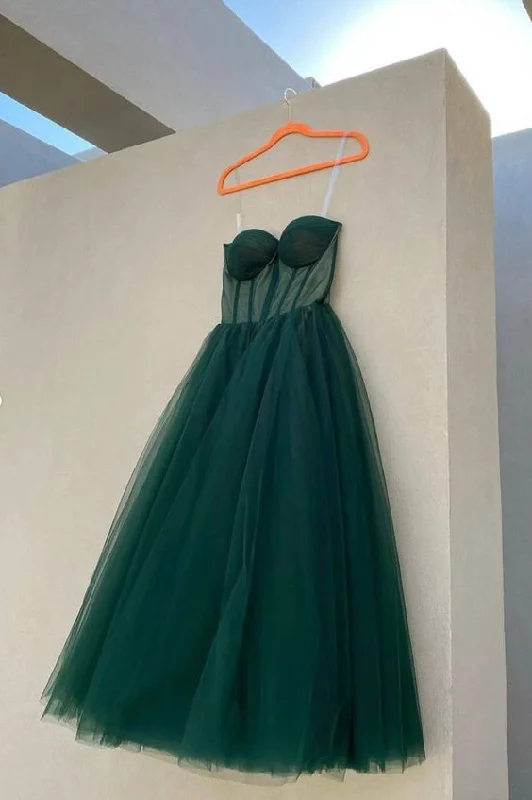 Midnight Sale casual shift dressTulle Short Prom Dresses, Lovely Spaghetti Straps Evening Dresses Y4471