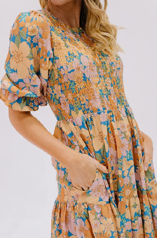 The Best Prices Calliope Retro Floral Dress - DM Exclusive - Maternity Friendly - FINAL FEW