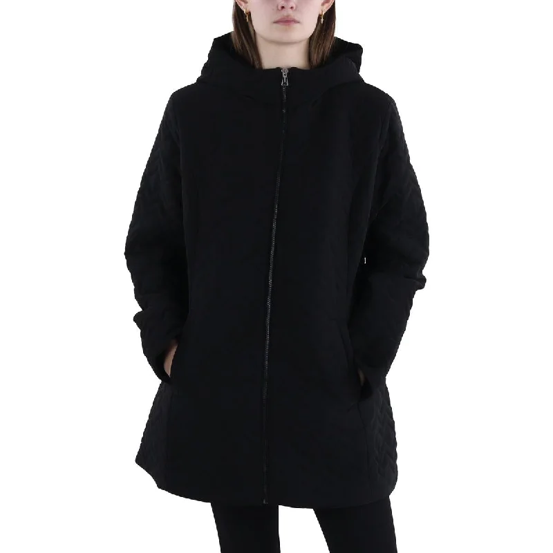 Womens Lightweight Hooded Quilted Coat