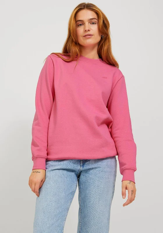 Flash Sale oversized hoodieJJXX Abbie Crew Neck Sweatshirt, Carmine Rose