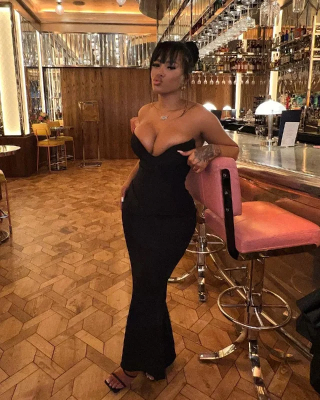 Stock Clearance lace-up dressClassy Black Sheath Evening Dress,Slim Prom Gown Y4242 Stock Clearance lace-up dressClassy Black Sheath Evening Dress,Slim Prom Gown Y4242