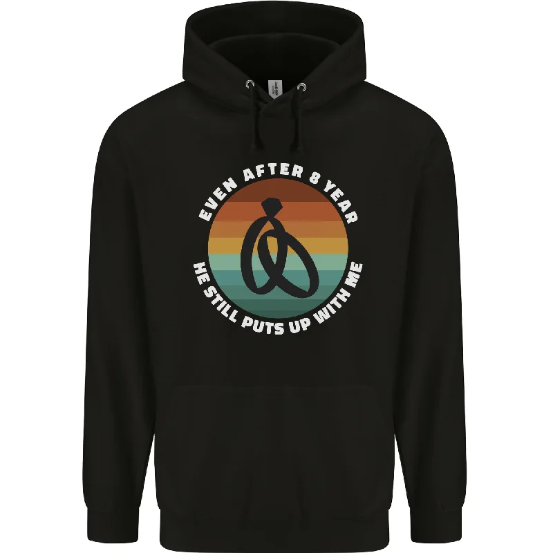 Super Sale stylish hoodie8 Year Wedding Anniversary 8th Marriage Mens 80% Cotton Hoodie Super Sale stylish hoodie8 Year Wedding Anniversary 8th Marriage Mens 80% Cotton Hoodie