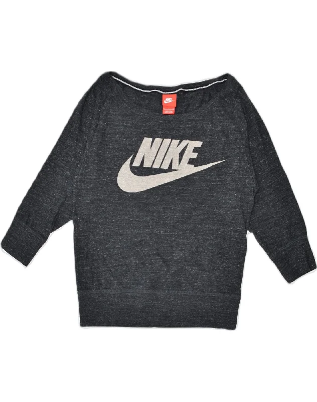 Can't Be Beat soft pullover hoodieNIKE Womens Oversized Graphic Sweatshirt Jumper UK 10 Small Grey Cotton Can't Be Beat soft pullover hoodieNIKE Womens Oversized Graphic Sweatshirt Jumper UK 10 Small Grey Cotton
