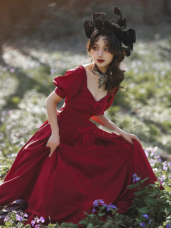 Now or Never pleated dressBeleganty~Miss Rebecca~Pure Color Elegant Lolita OP Dress