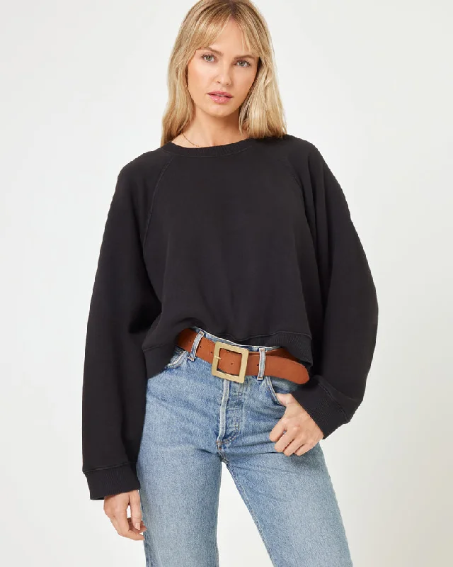 Anniversary Sale premium athletic sweatshirtL Space Vincent Pullover - BLACK