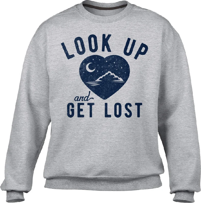 Deal Explosion performance workout sweatshirtUnisex Look Up and Get Lost Sweatshirt - Astronomy Shirt Deal Explosion performance workout sweatshirtUnisex Look Up and Get Lost Sweatshirt - Astronomy Shirt