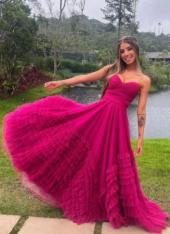 Quick Sale pleated maxi dressA line long prom dresses, evening dresses,party dresses, formal dress  Y2797