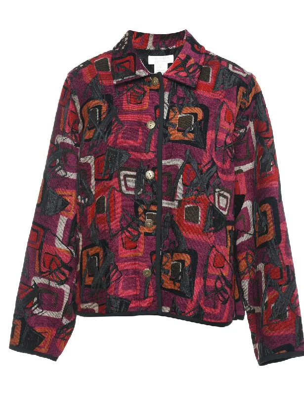 Deal of the Day casual utility jacketMulti-Colour Patterned Tapestry Jacket - L