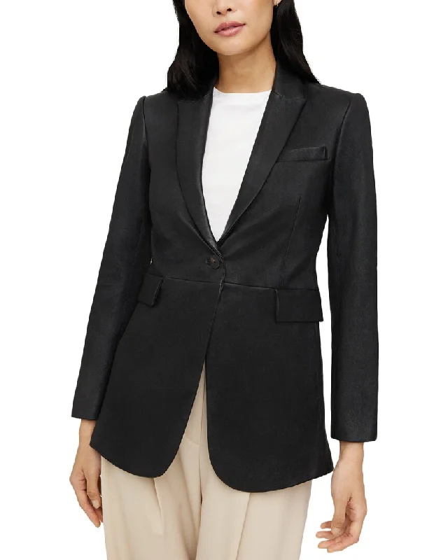 Discount Deals cozy coatTheory Etiennette Leather Jacket