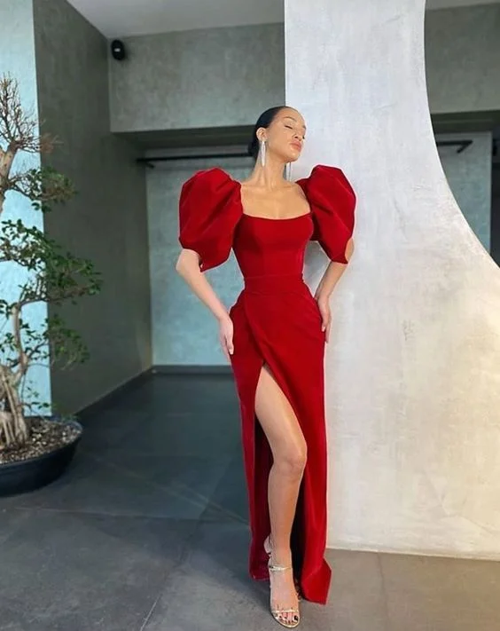 Epic Deals boho-chic dressLong Red Prom Dresses, Formal Evening Dress Y4116