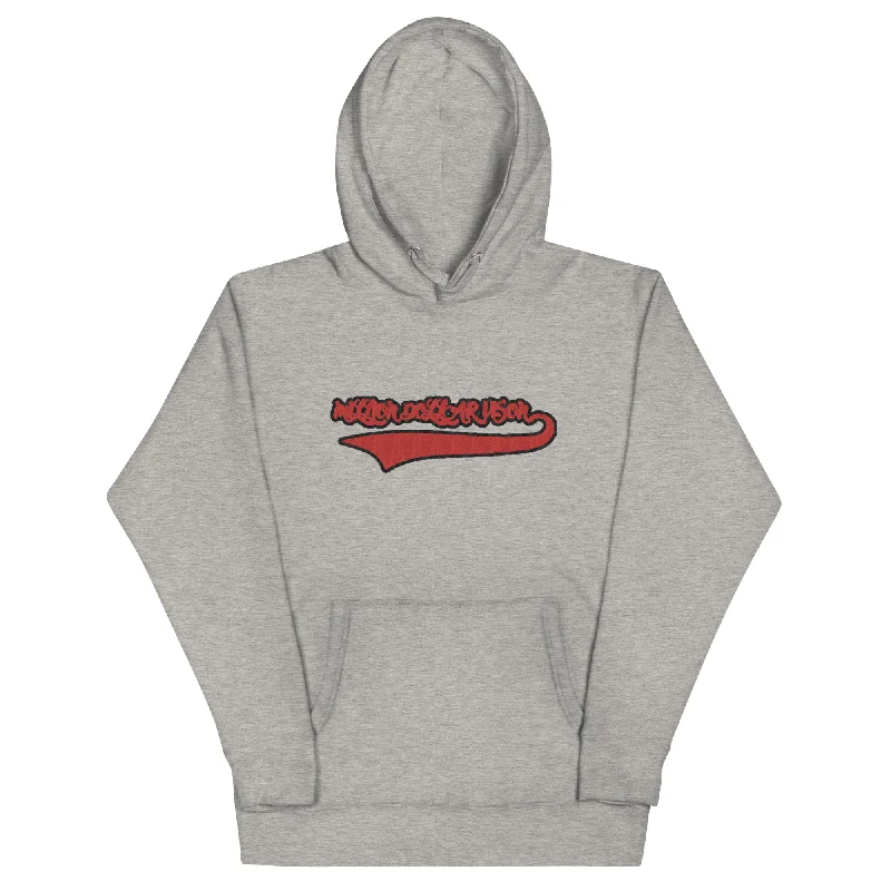Special Price high-fashion hoodieRed MDV Baseball Letter Hoodie