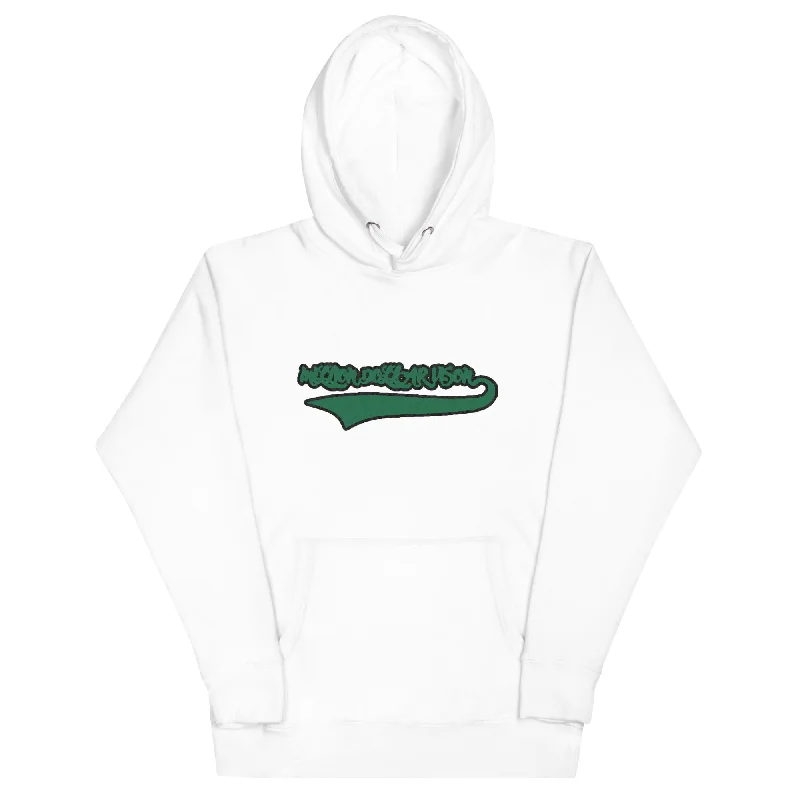 Super Deal graphic hooded sweatshirtGreen MDV Baseball Letter Hoodie