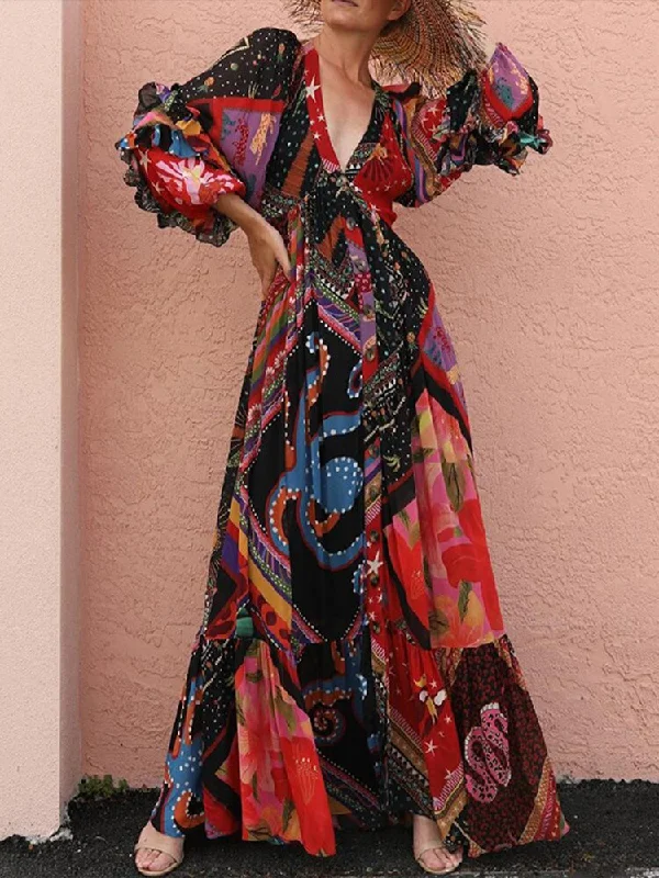 BerriesJam - 2024 Picaso's Imagination Bohemian Vintage Dress