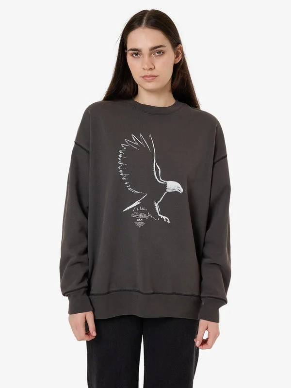 Weekend Special urban workout sweatshirtTHRILLS Speed Metal Slouch Crew - MERCH BLACK Weekend Special urban workout sweatshirtTHRILLS Speed Metal Slouch Crew - MERCH BLACK
