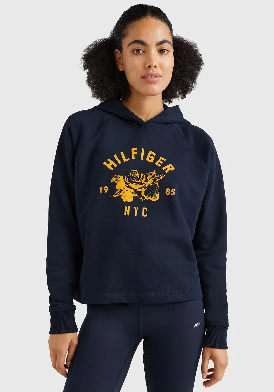 Price Drop fitted hoodieTommy Hilfiger Womens Relaxed Graphic Hoodie, Desert Sky