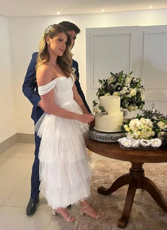 Final Markdown casual summer dressWhite A-line Multi-tiered Tulle Prom Dress,Engagement Dress Y5194 Final Markdown casual summer dressWhite A-line Multi-tiered Tulle Prom Dress,Engagement Dress Y5194