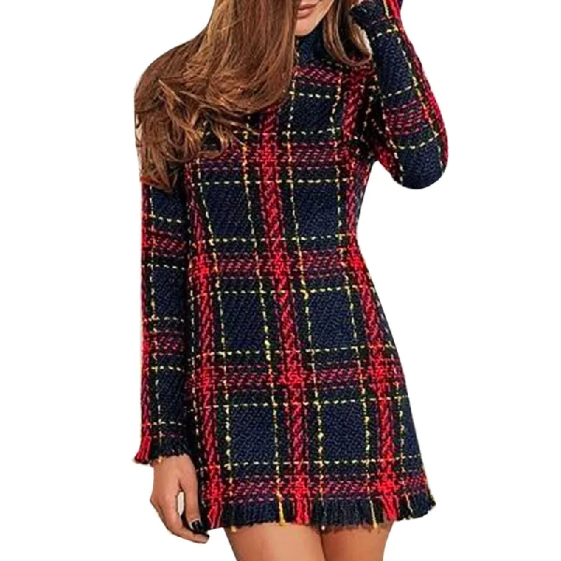 Limited Availability lace dressPlaid Bodycon Sweater Dress for Women
