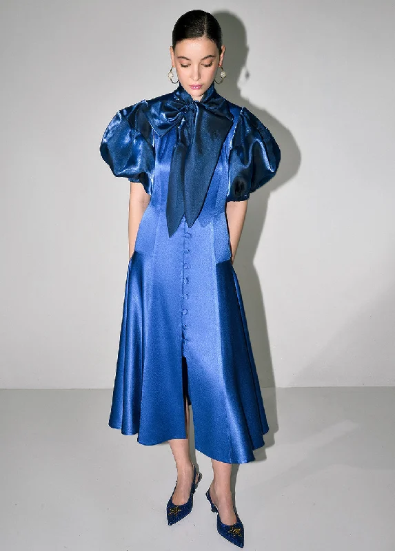 Early Bird Discount vintage-inspired dressLELLA BLUE BOW DRESS