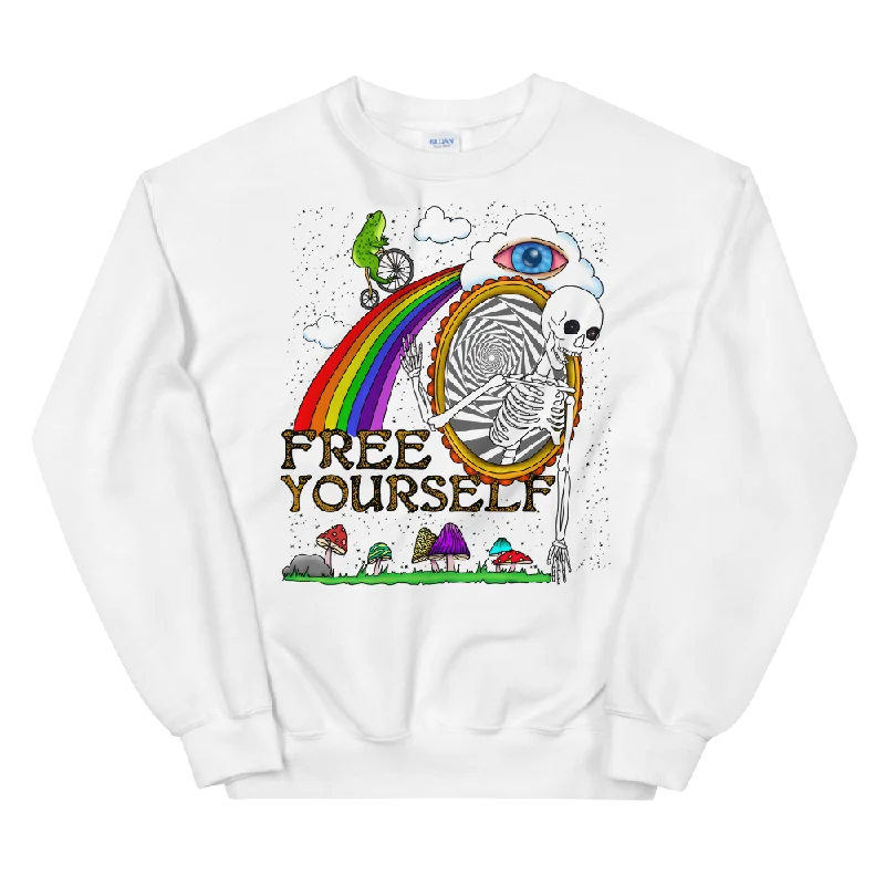Lowest Price comfy workout sweatshirtFree Yourself Graphic Sweatshirt