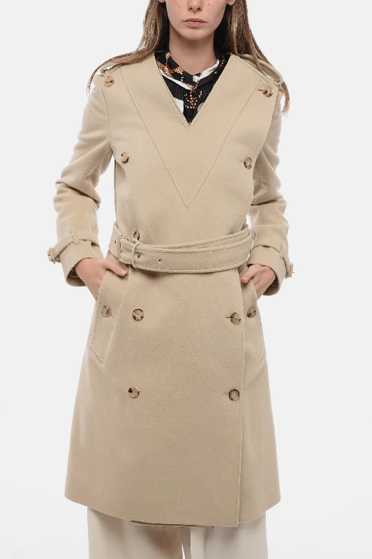 Midnight Madness trendy puffer coatBurberry Wool Double-Brested Coat with V Neckline 38 Italian size Midnight Madness trendy puffer coatBurberry Wool Double-Brested Coat with V Neckline 38 Italian size