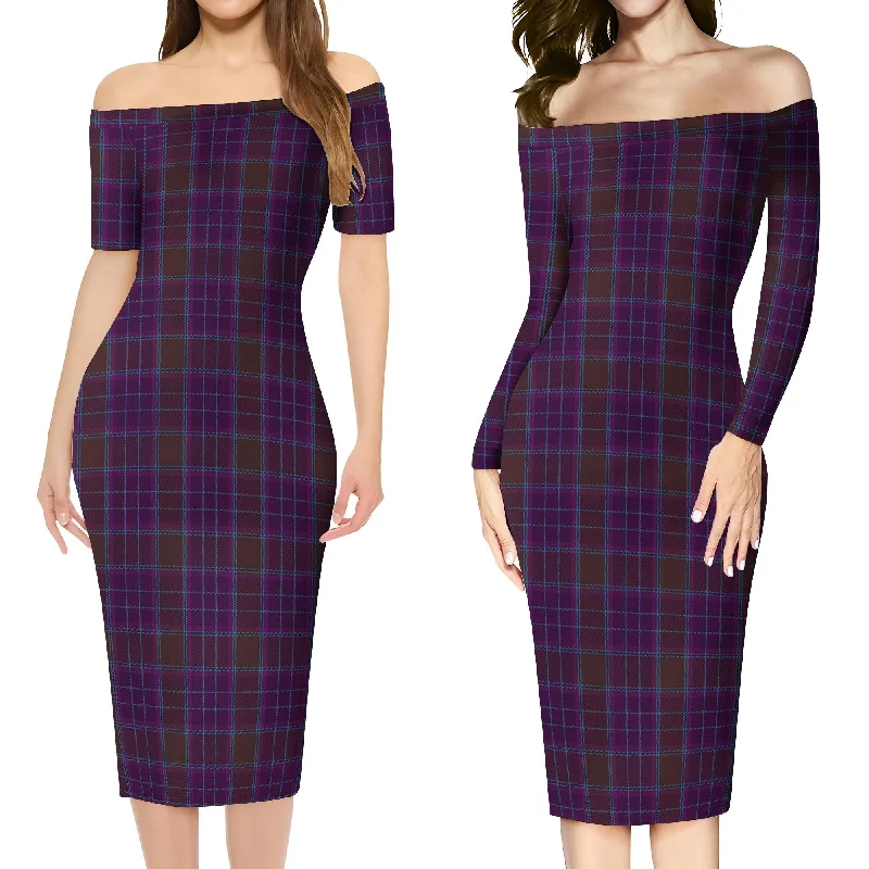 Clearance Items Phillips Tartan Off Shoulder Lady Dress