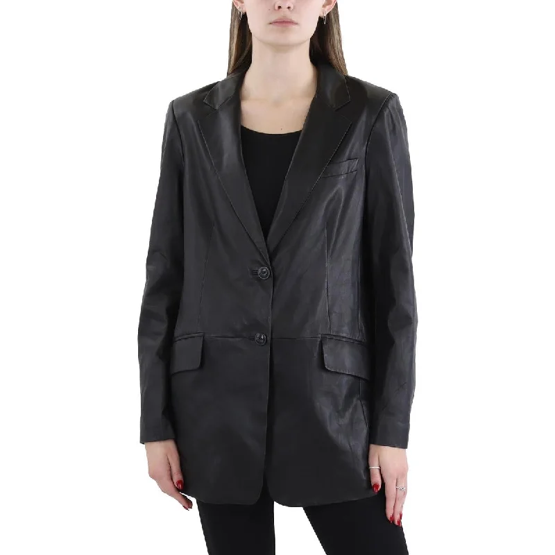 Exclusive Deal classic bomber jacketWomens Faux Leather Office Double-Breasted Blazer Exclusive Deal classic bomber jacketWomens Faux Leather Office Double-Breasted Blazer