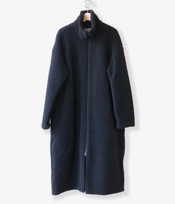 New Arrival winter coatPHEENY/BOA ZIP COAT(NAVY)