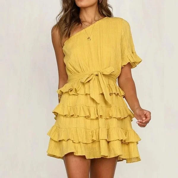 Savings Alert floral dressDiagonal strap dress