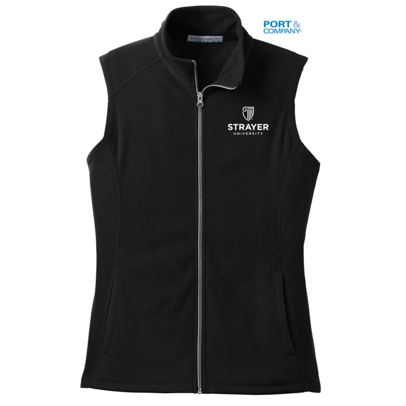 Hot Deal comfortable winter coatNEW STRAYER Port Authority® Ladies Microfleece Vest BLACK