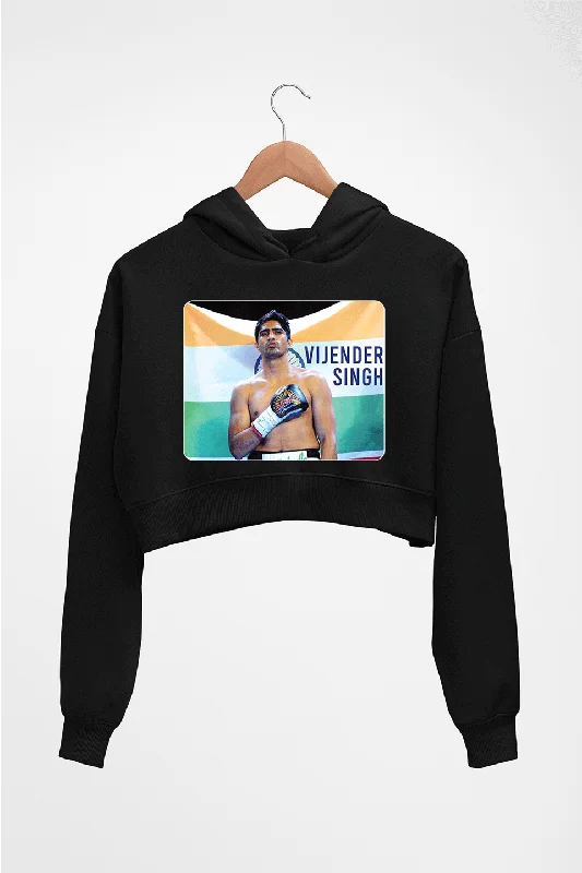 Hurry In oversized hoodie with drawstringsVijender Singh Crop HOODIE FOR WOMEN