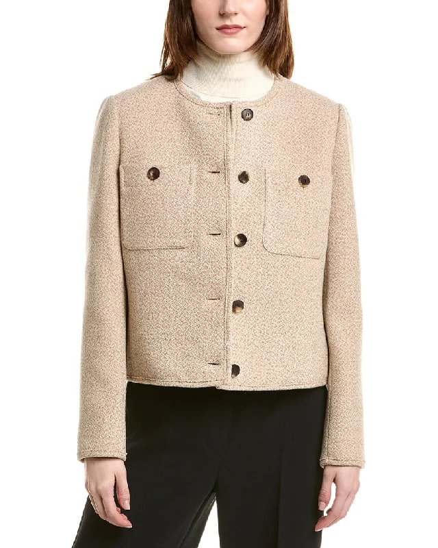 Lafayette 148 New York Patch Pocket Wool Jacket