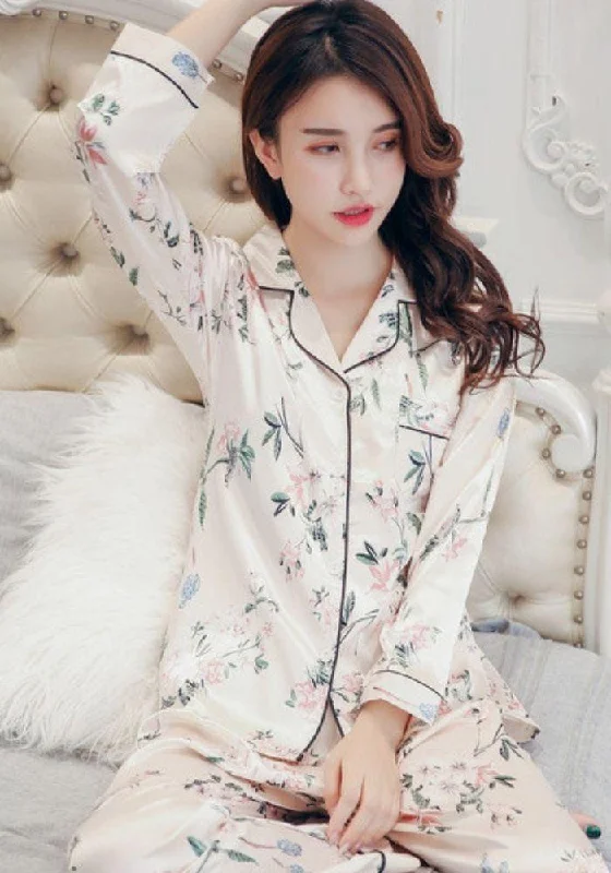 Online Specials elegant dressPrint Satin Pajama Set
