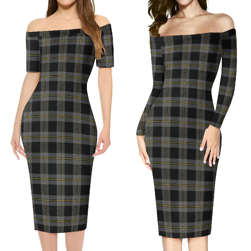 Deep Discounts Perry Ancient Tartan Off Shoulder Lady Dress