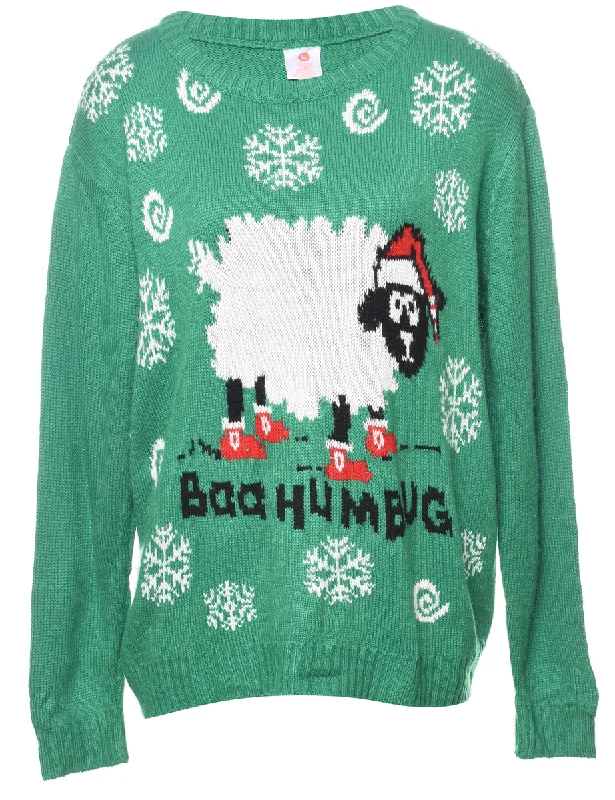Major Savings premium puffer coatAnimal Design Christmas Jumper - L