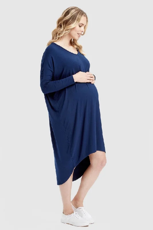 Deal Explosion spaghetti strap dressCatherine Maternity Dress - Navy