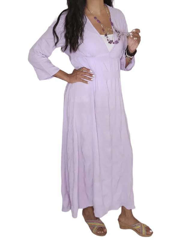 Price Buster pleated maxi dressWomen Summer dress - Purple