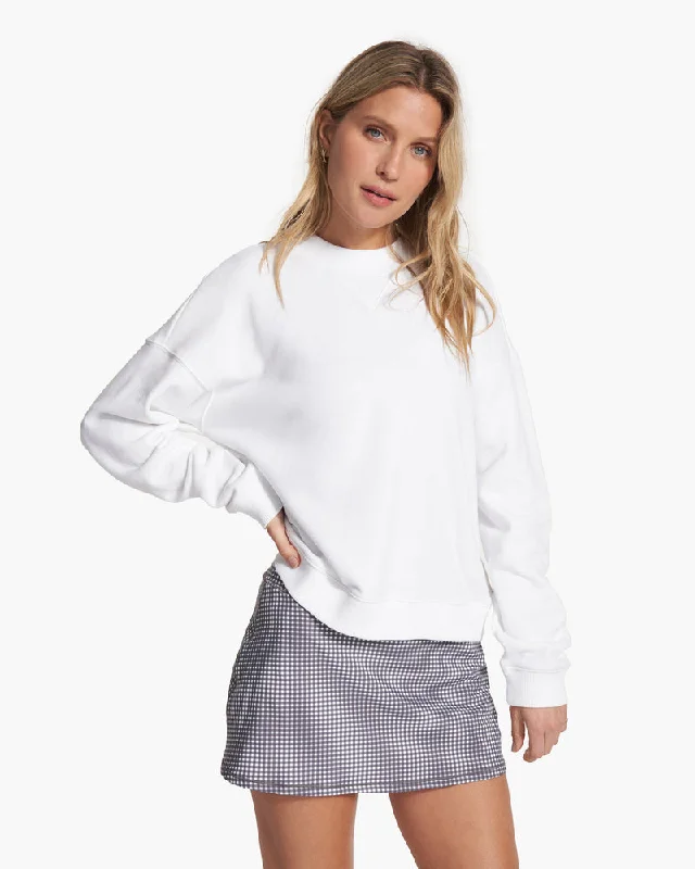 Price Buster modern athletic hoodieVuori Sedona Crew - WHITE