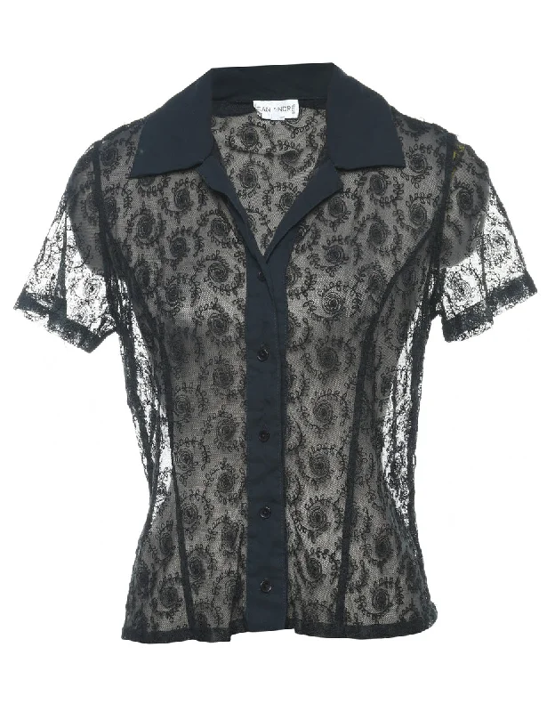 Quick Sale urban casual coatBlack Evening Blouse - L