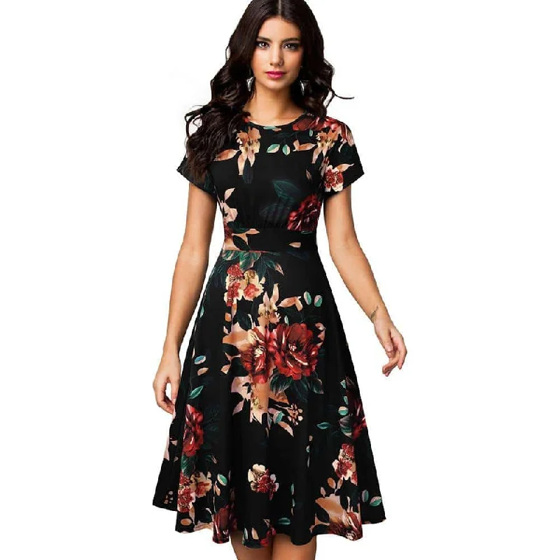 Today's Special structured dressFloral Printed Pleated A-Line Dress for Women