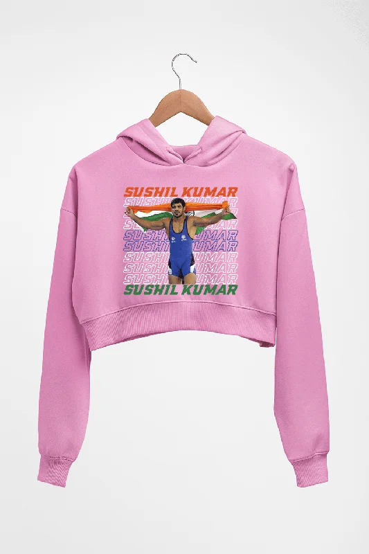 Reduced Prices graphic hoodie with printSushil Kumar Crop HOODIE FOR WOMEN