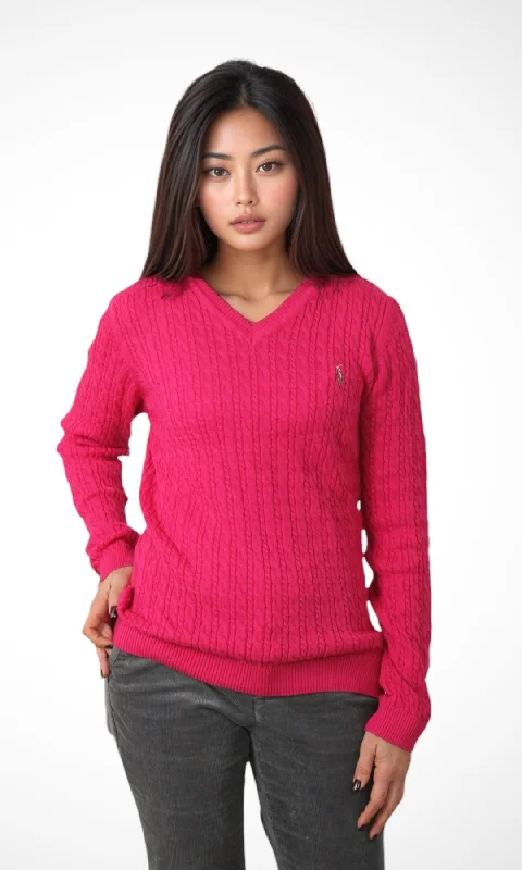 Huge Savings urban workout sweatshirtWomen Knit Jumper (Fuchsia)