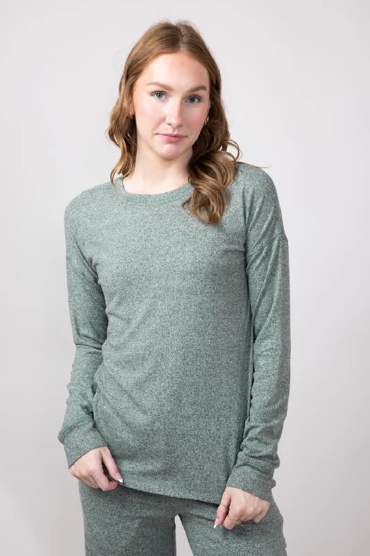 Massive Deals performance hoodie for gymMono B Hatchi Brushed Crewneck for Women in Dark Olive | KT-A0645-DARKOLIVE Massive Deals performance hoodie for gymMono B Hatchi Brushed Crewneck for Women in Dark Olive | KT-A0645-DARKOLIVE