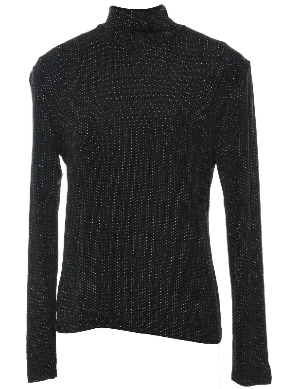 Long Sleeved Black Top - M